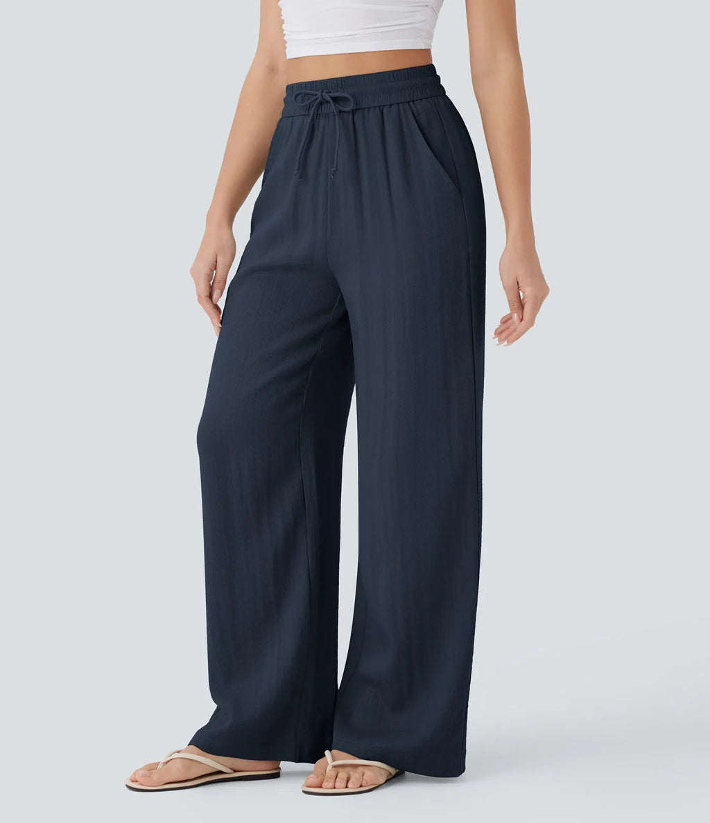 Lisa | Comfortabele &amp; Luchtige Linnen Broek met Elegante Pijpen | 1+1 Free