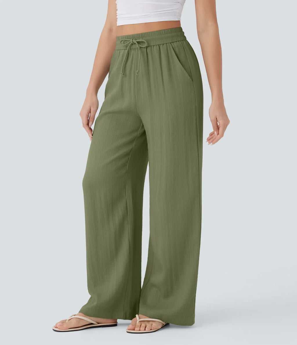 Lisa | Comfortabele &amp; Luchtige Linnen Broek met Elegante Pijpen | 1+1 Free