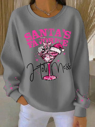 Noa - Kersttrui met feestelijke print