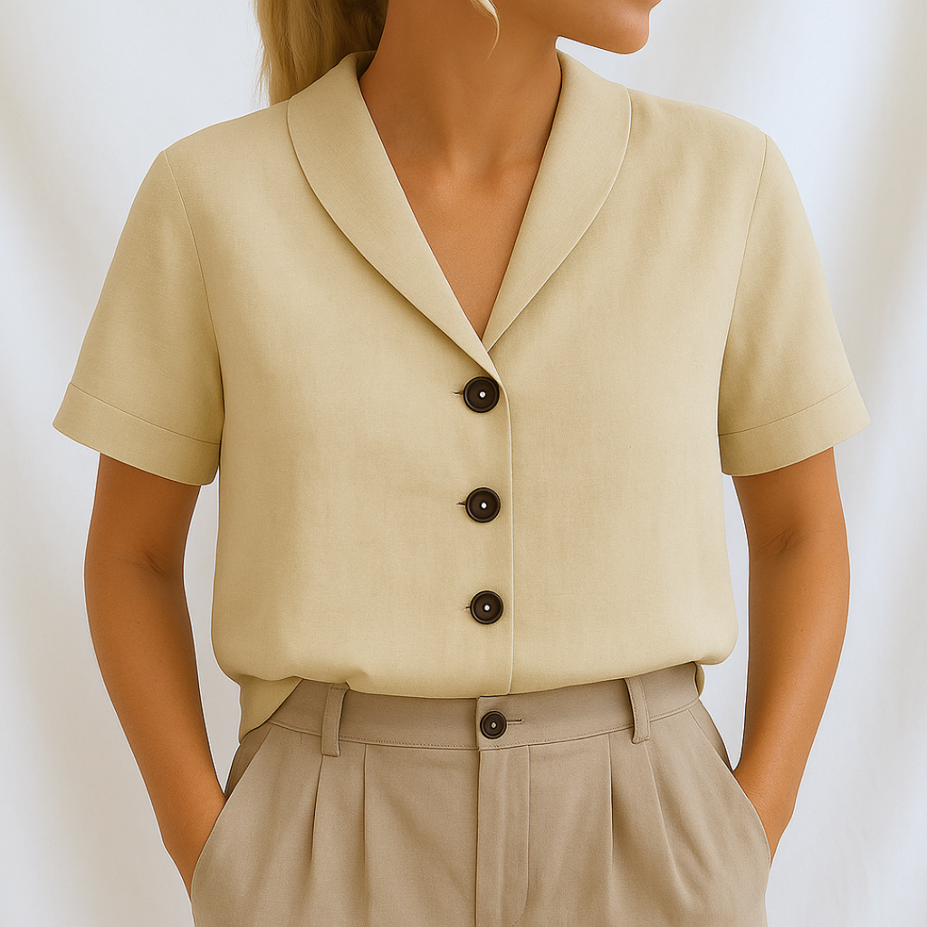 Marie™ | Elegant solid color blouse