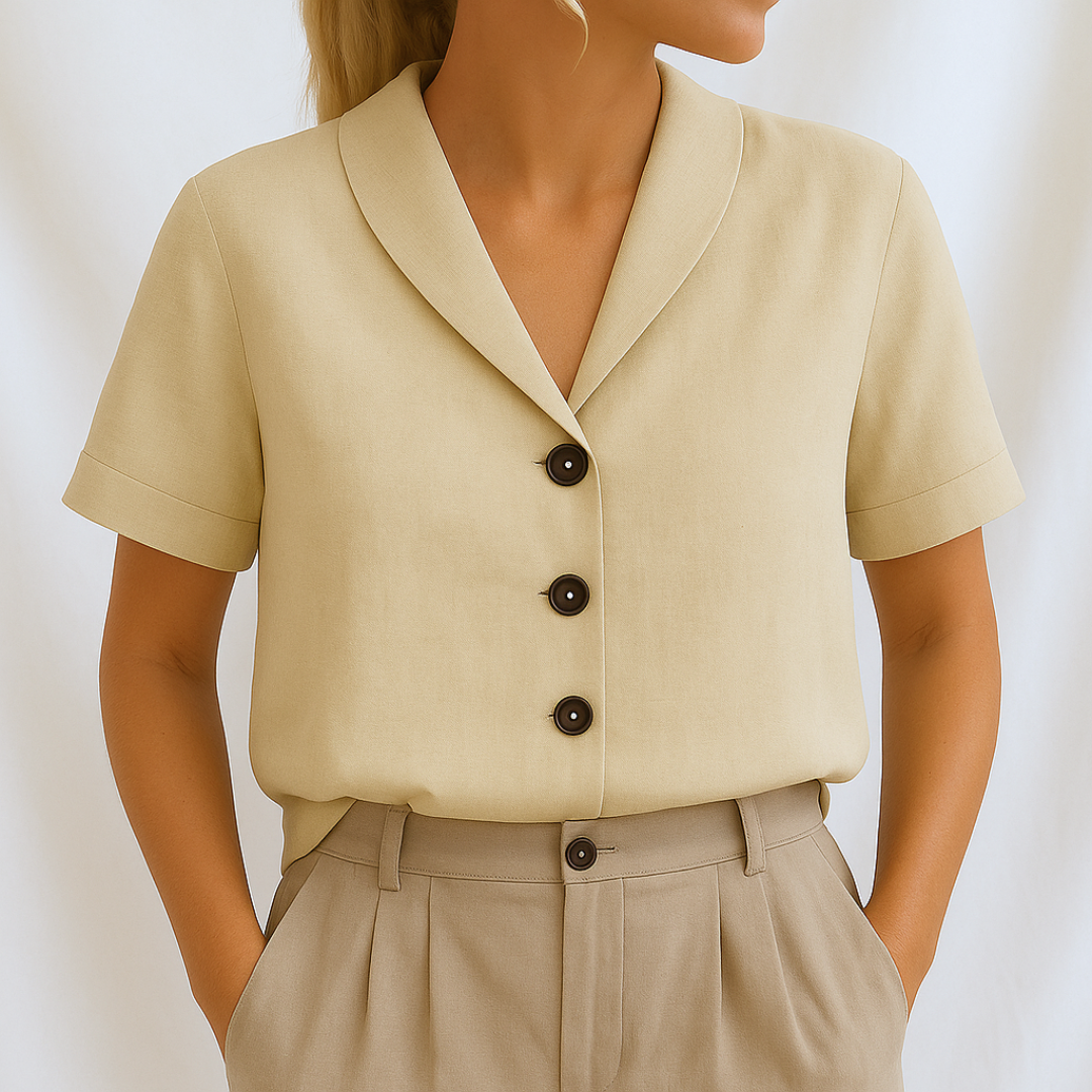 Marie™ | Elegant solid color blouse