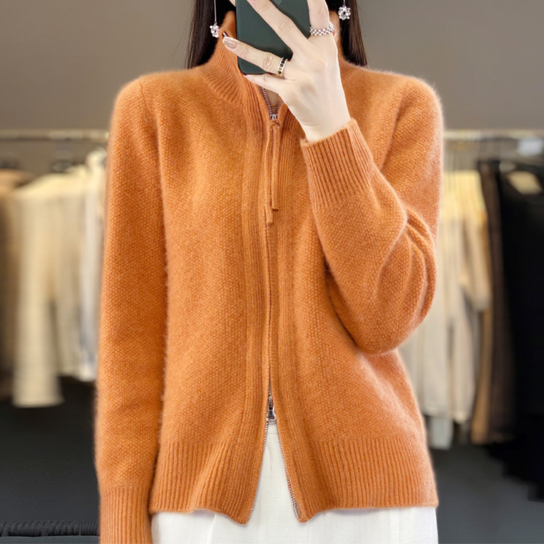Lisa™ | Cashmere Zip Up Sweater