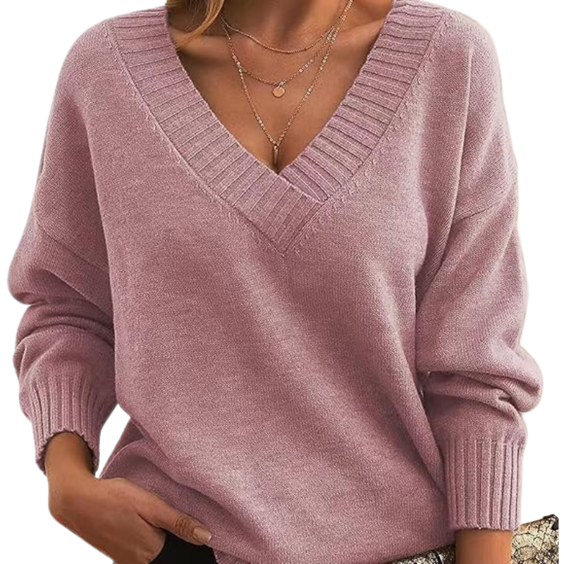 Luxe cashmere sweater with V-neck Perfect for everyday use