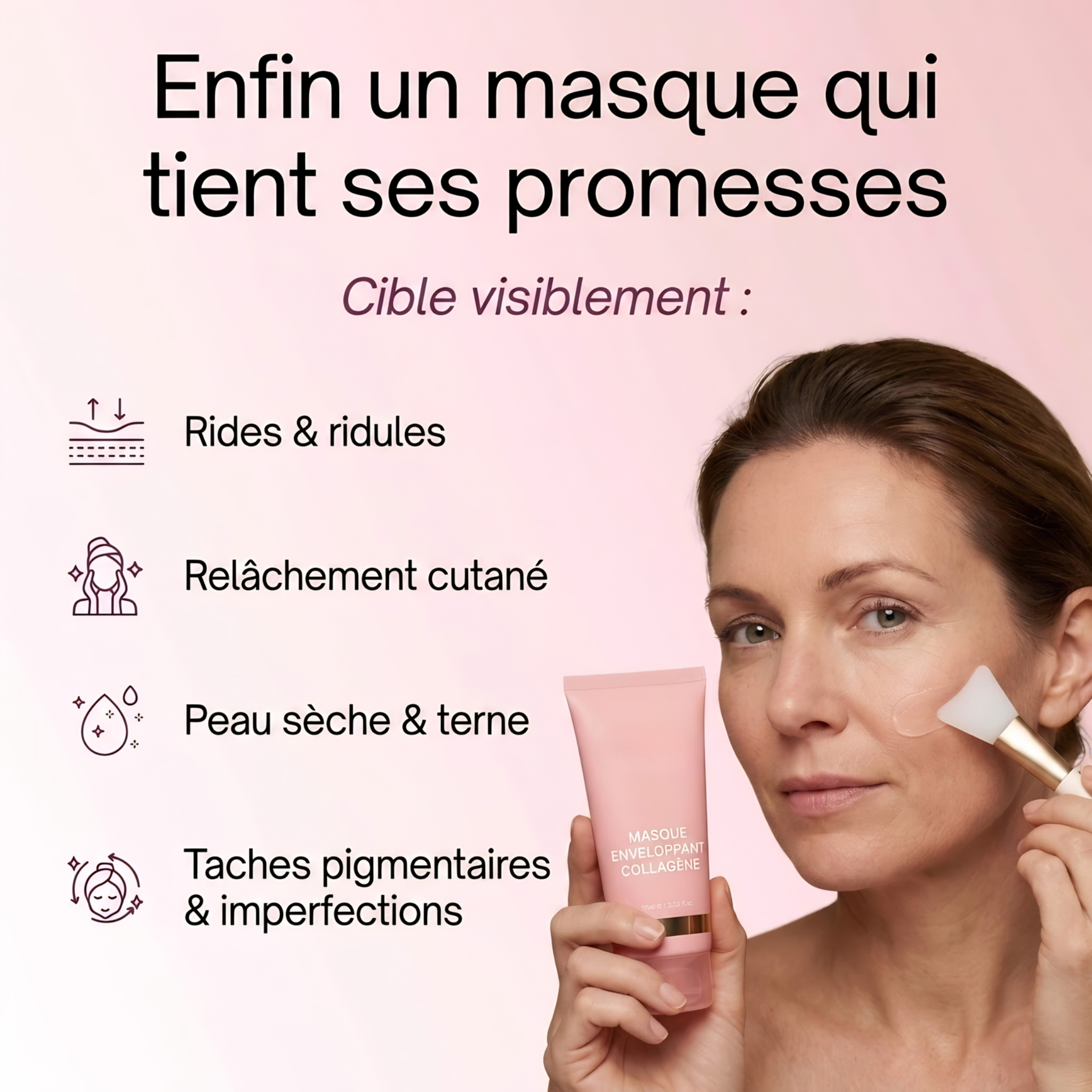 Masque de nuit enveloppant au collagène 