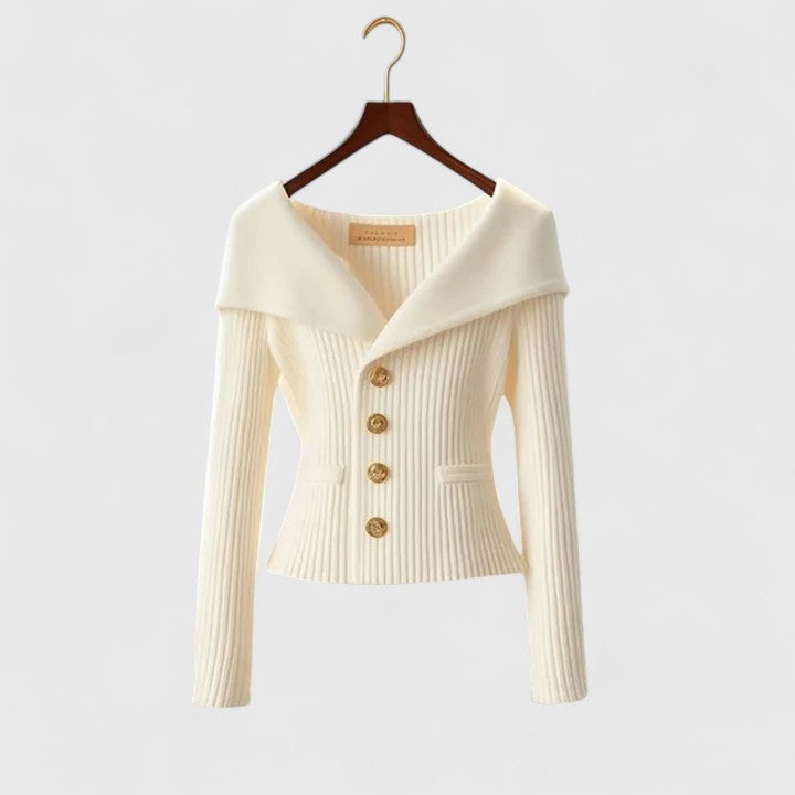 CLAROVA | Elegant sweater with a finely fitted cut