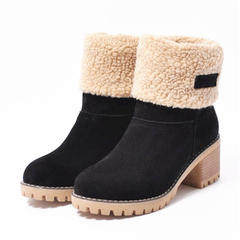 Sara™ | Swiss Style Ankle Winter Boots with Heel