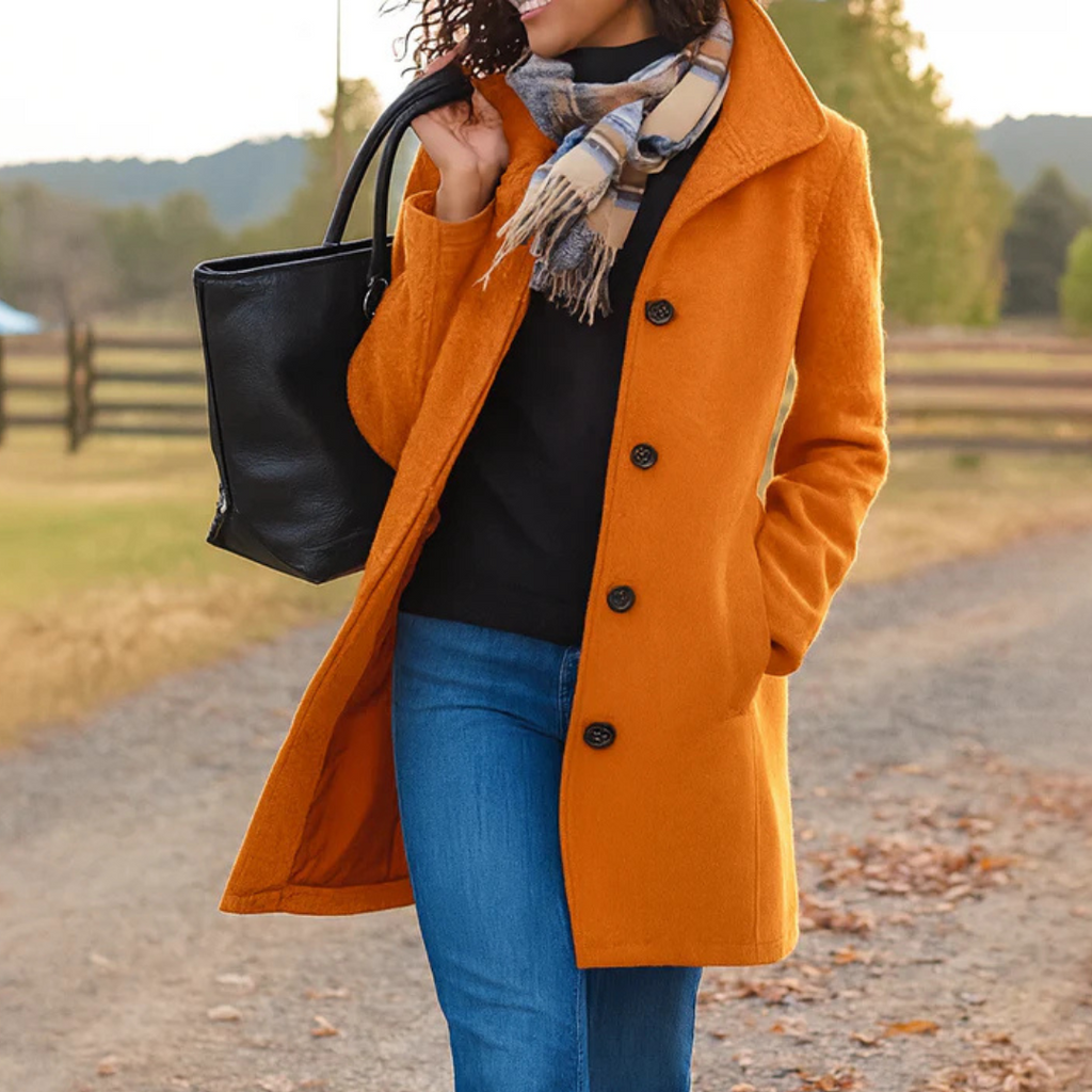Elaine - Timeless Elegance Button Coat