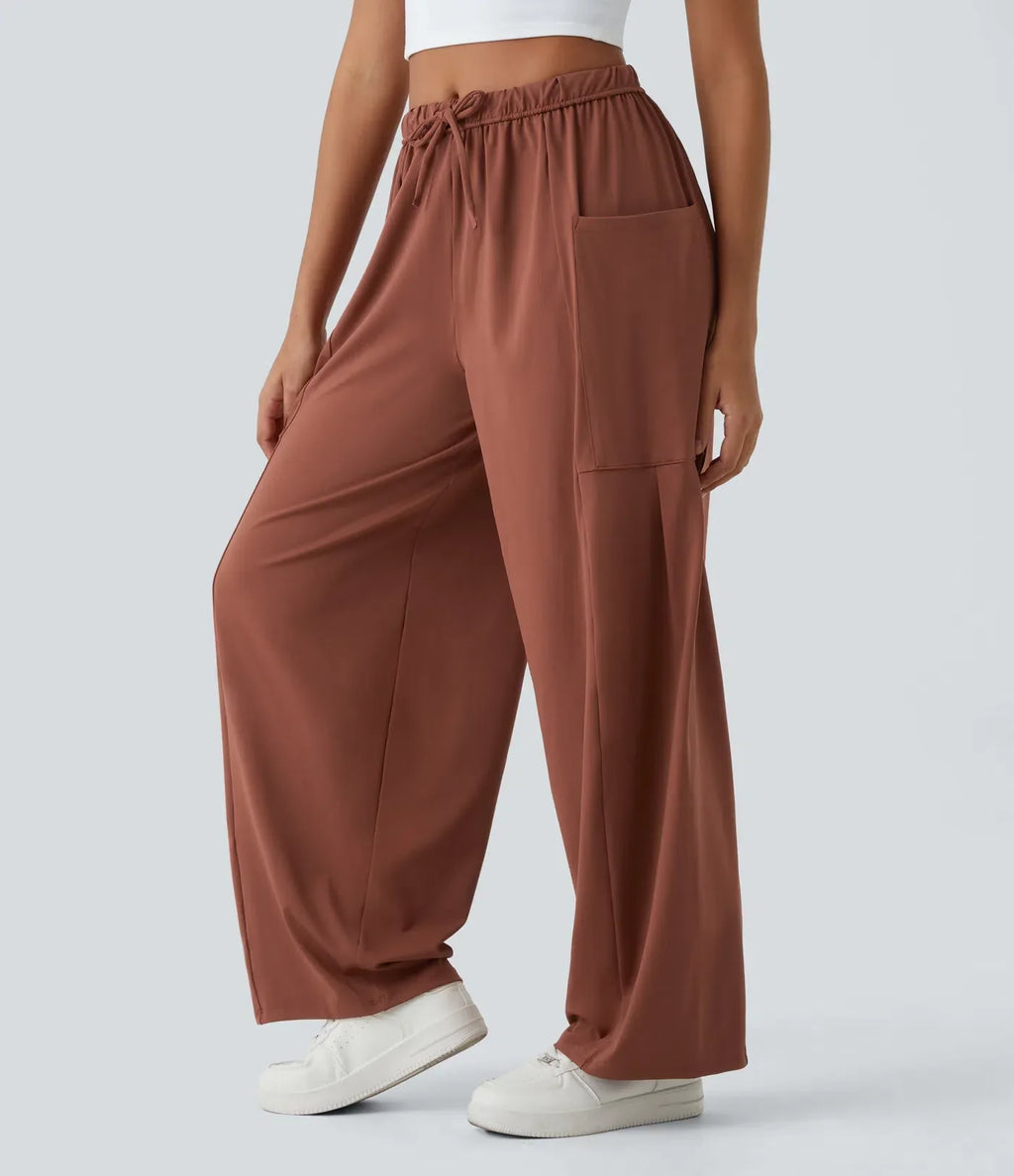 Fiona | Comfortabele &amp; Elastische Luchtige Wijde Broek | 1+1 Free