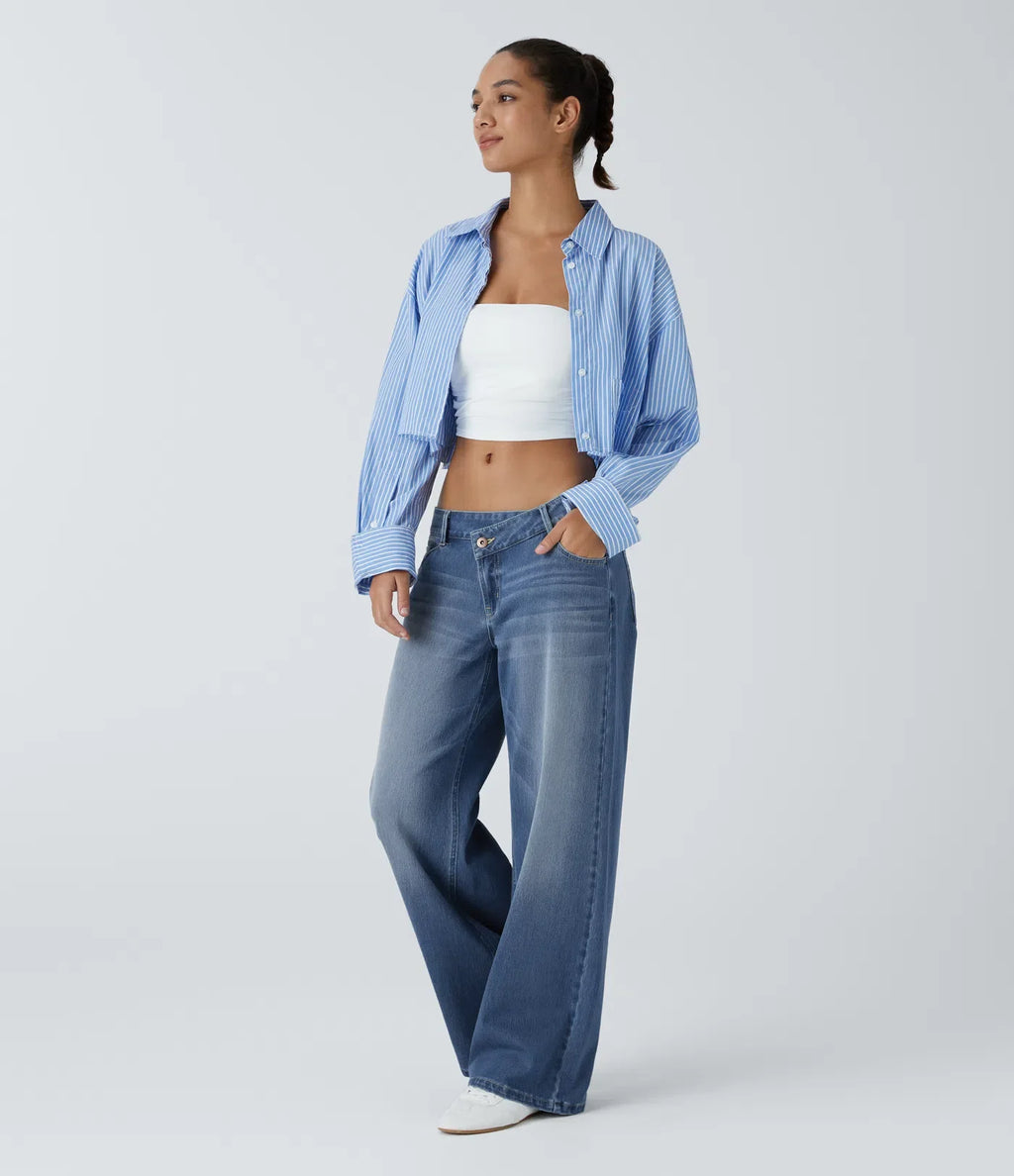 Sophia | Comfortabele Wide Leg Jeans Met Elegante Pasvorm &amp; Handige Ritszakken