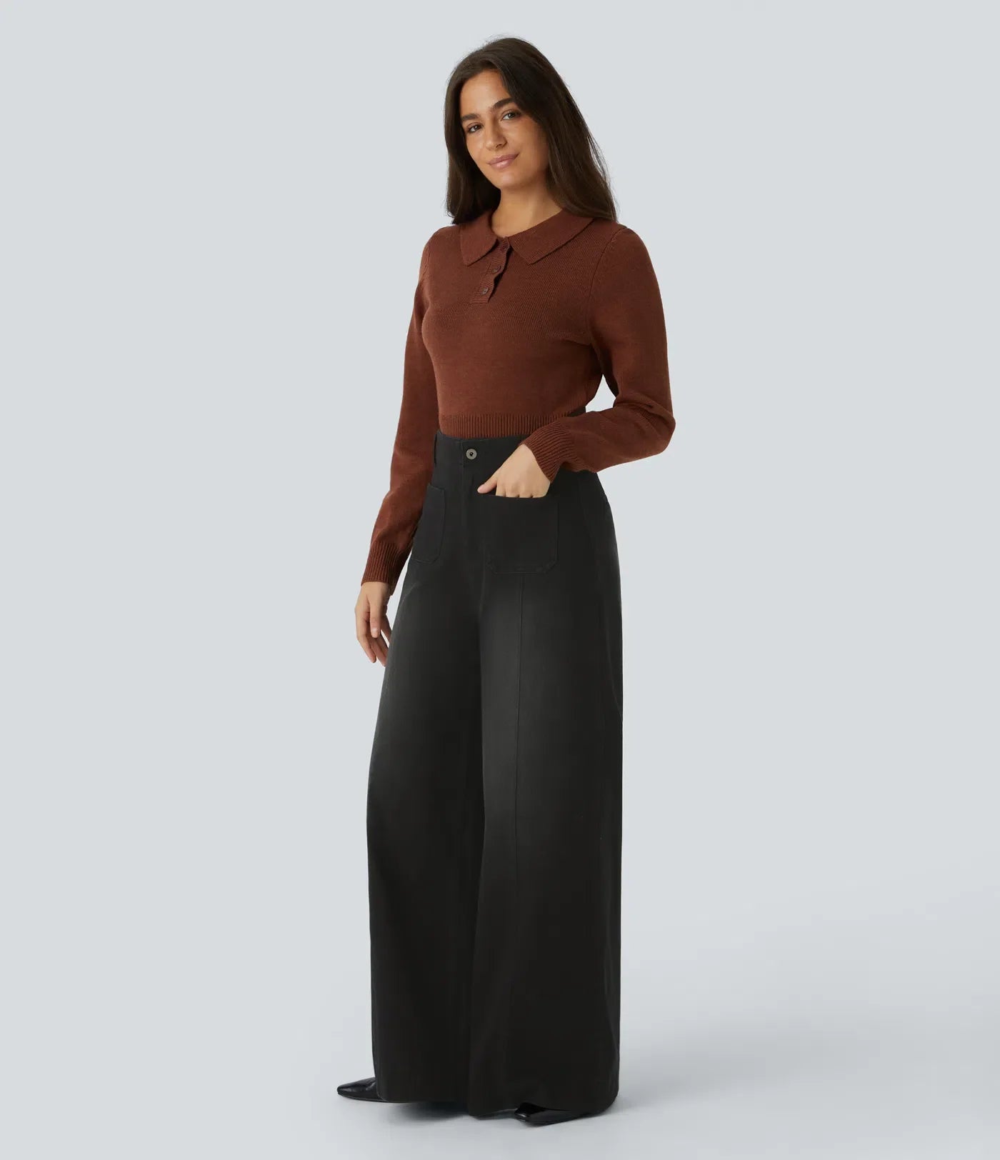 Nicole | Comfortabele &amp; Casual Broek Met Wijde Pijpen