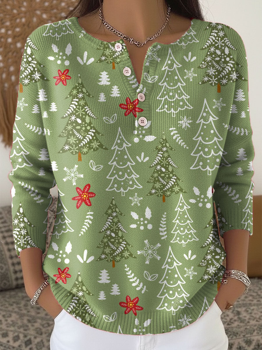 Sofie | Christmas Sweater with Decorative Buttons