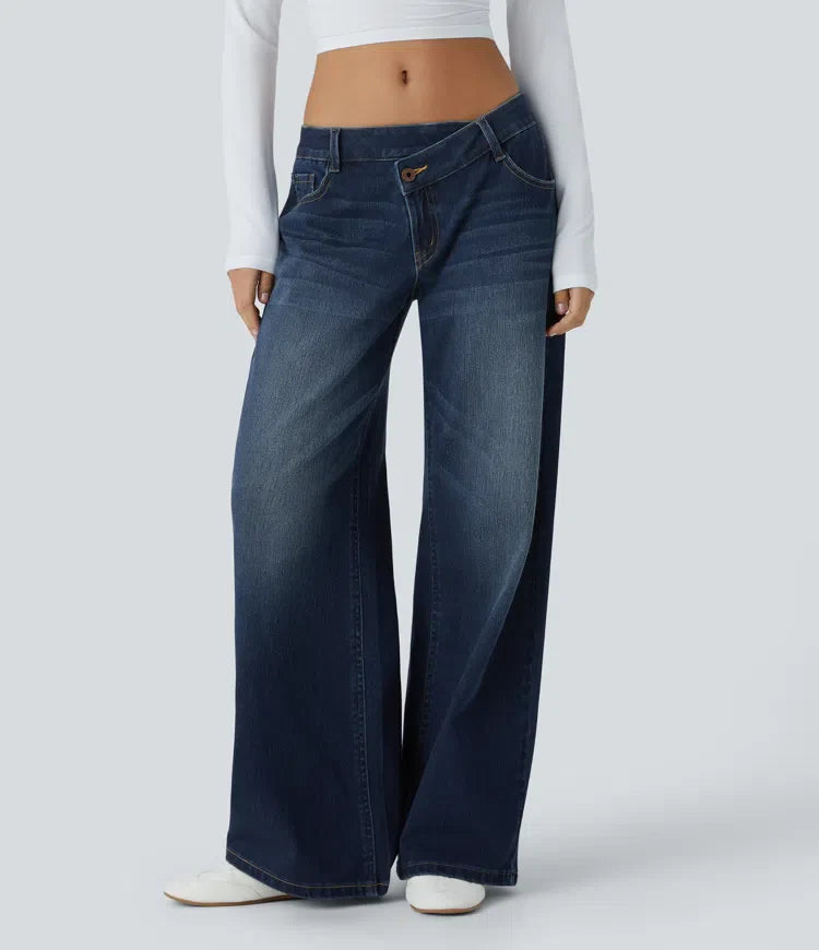 Sophia | Comfortabele Wide Leg Jeans Met Elegante Pasvorm &amp; Handige Ritszakken