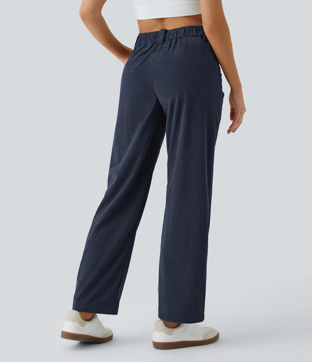 Annette | Comfortabele Broek Met Middelhoge Taille, Ritssluiting Et Zijzakken