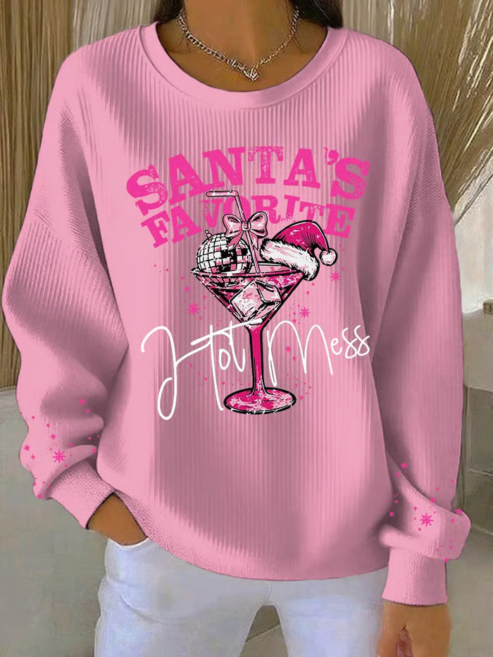 Noa - Kersttrui met feestelijke print