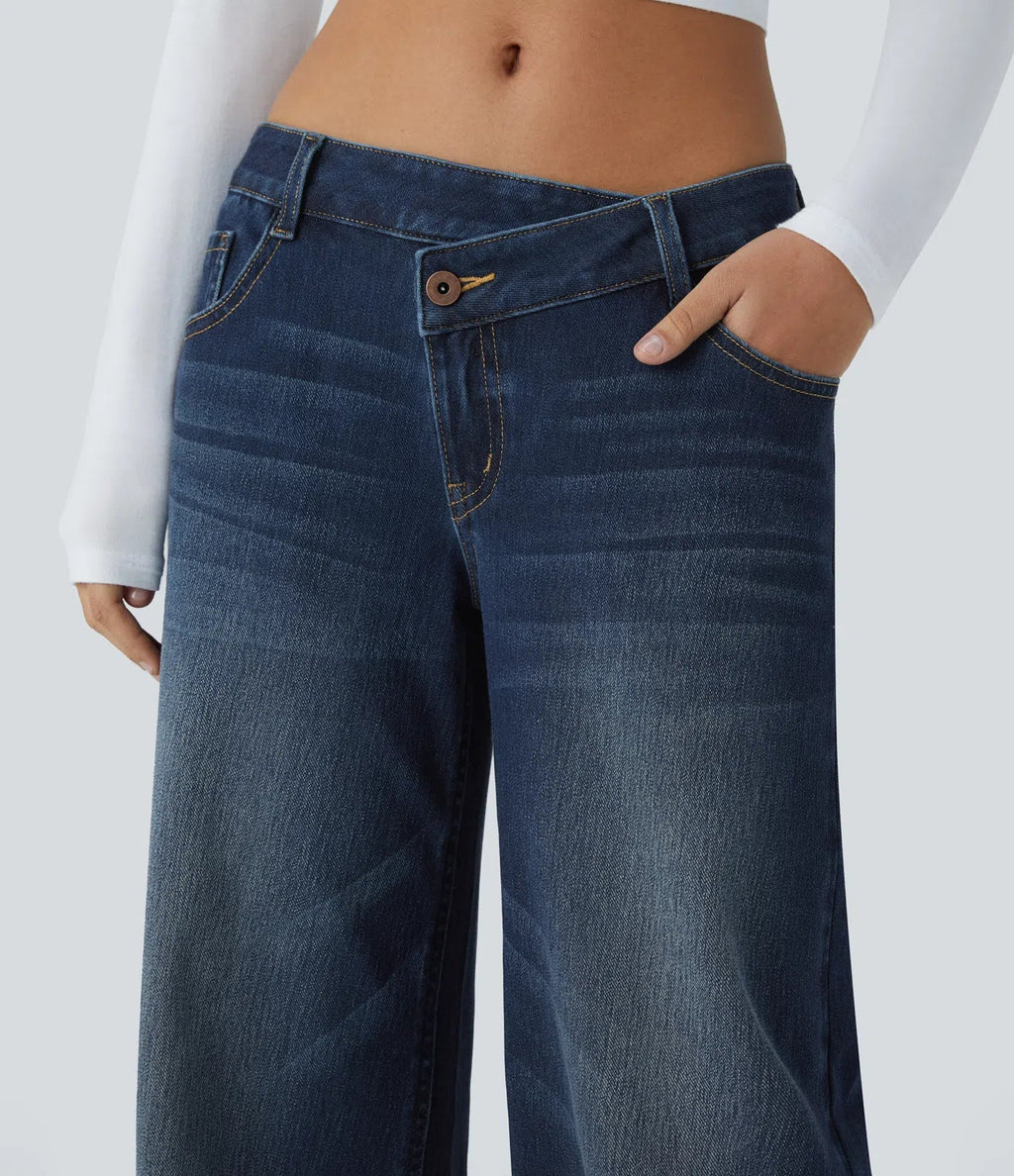Sophia | Comfortabele Wide Leg Jeans Met Elegante Pasvorm &amp; Handige Ritszakken