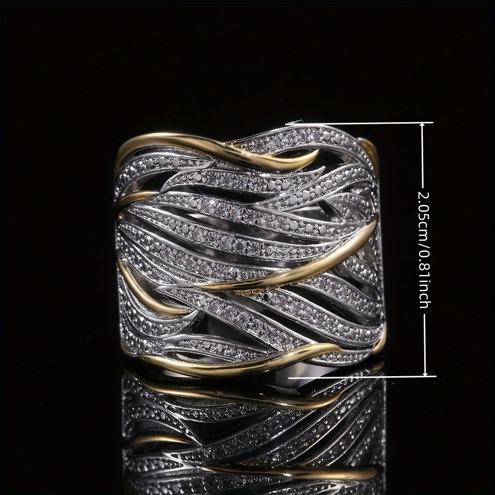 Bague torsadée élégante à plusieurs niveaux