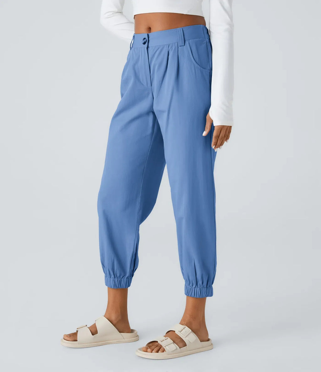 Marianne | Katoenen Broek avec Knopen, Rits et Praktische Zakken