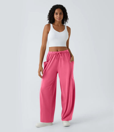 Fiona | Comfortabele & Elastische Luchtige Wijde Broek | 1+1 Gratis