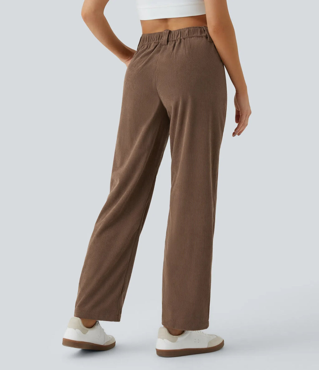Annette | Comfortabele Broek Met Middelhoge Taille, Ritssluiting Et Zijzakken