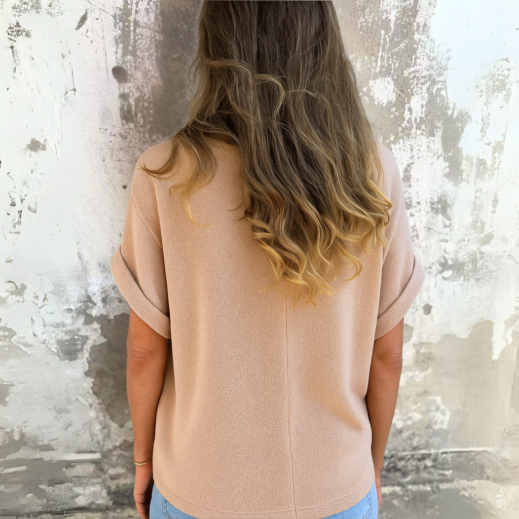 Diana™ | Elegant round neck blouse