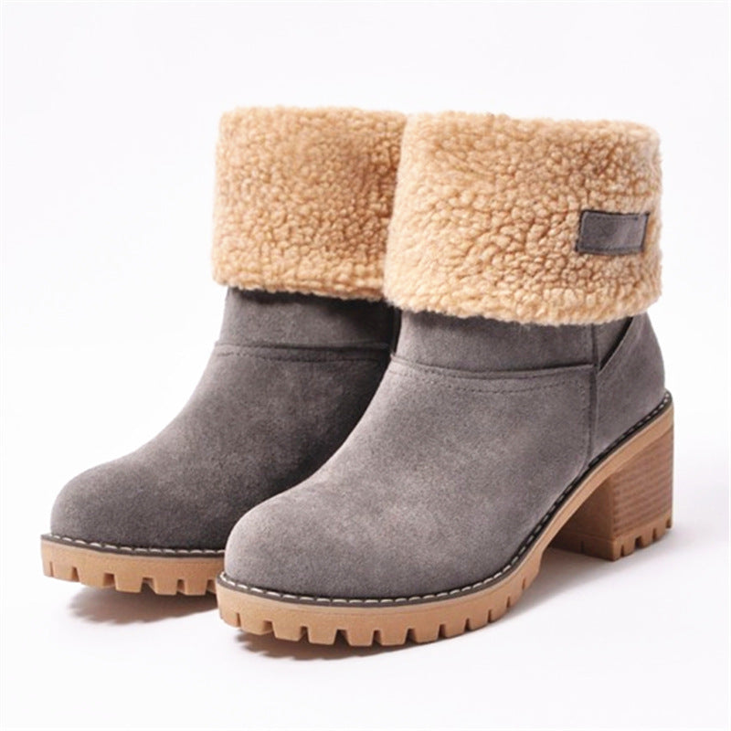 Sara™ | Swiss Style Ankle Winter Boots with Heel