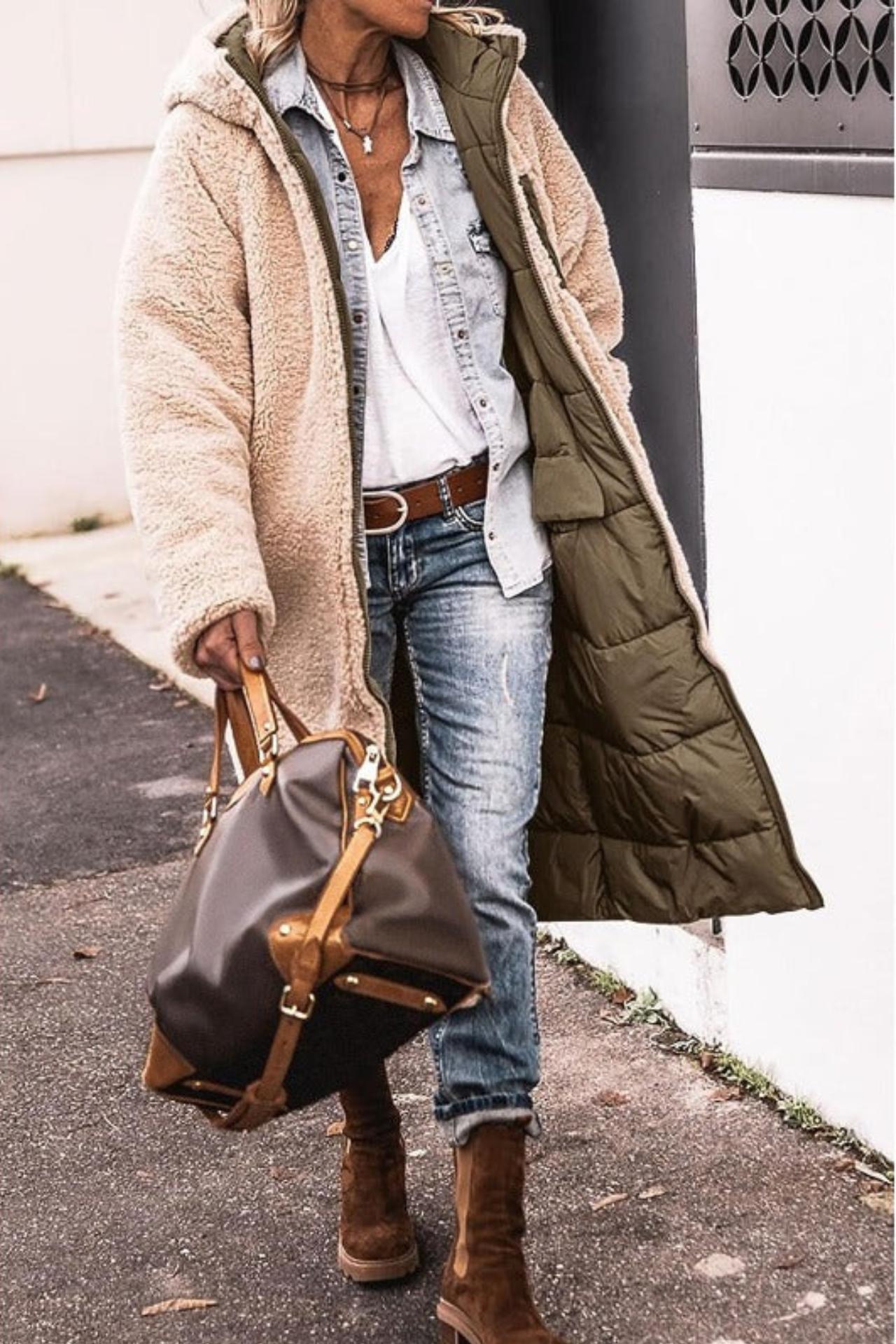 Carina - Elegant reversible coat for women
