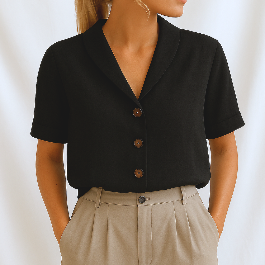 Marie™ | Elegant solid color blouse