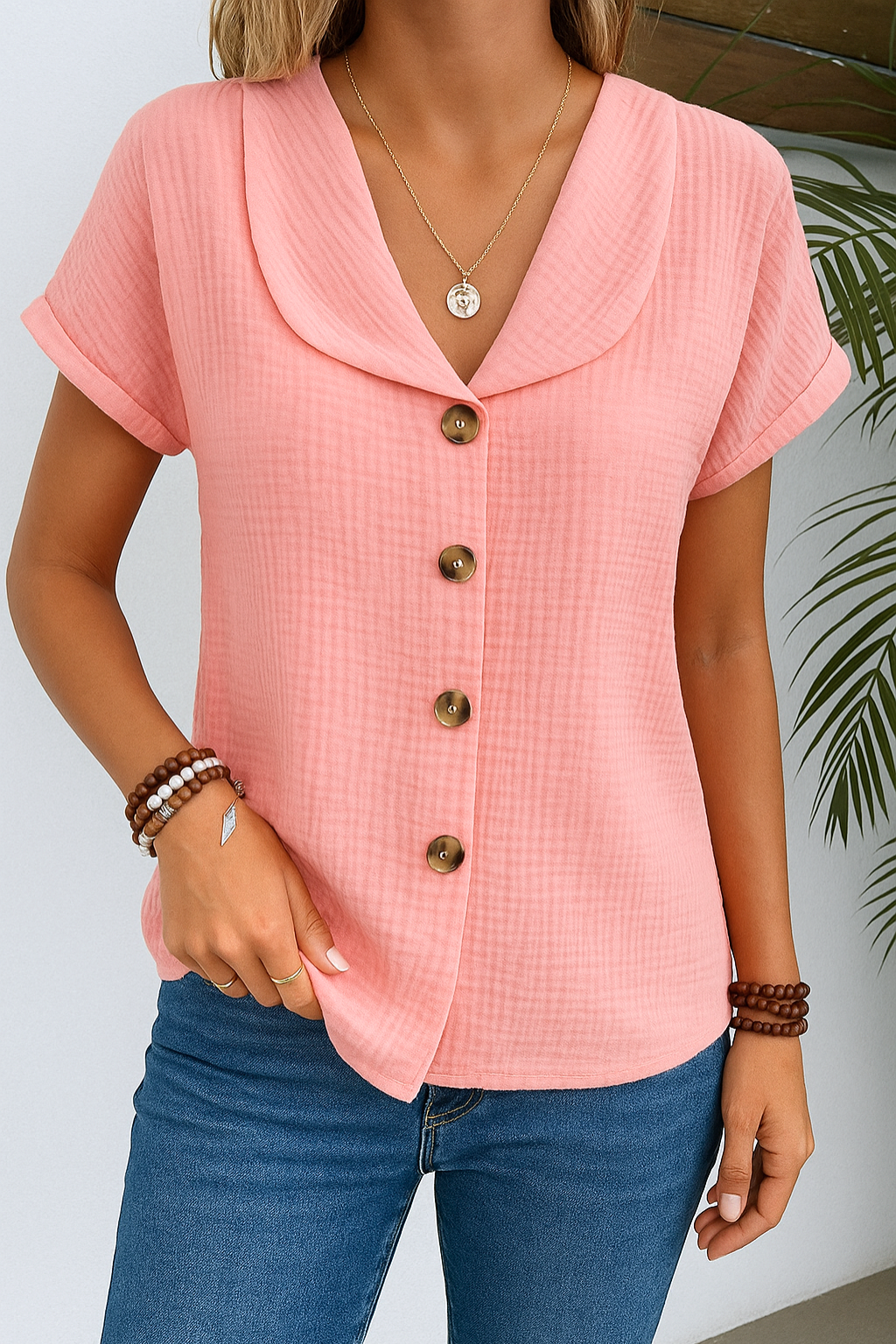 MARIJKE™ | ELEGANCE BLOUSE WITH COLLAR AND BUTTONS