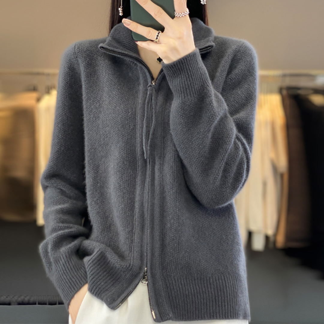 Lisa™ | Kašmírový svetr na zip