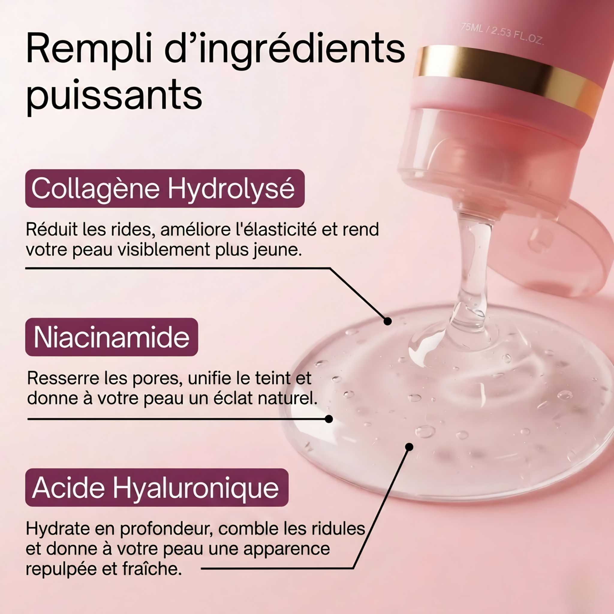 Masque de nuit enveloppant au collagène 