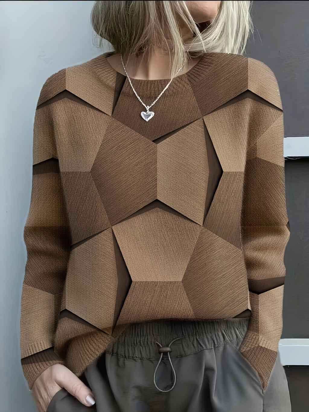 LUCIA – PULL EN MAILLE À BLOCS DE COULEUR GÉOMÉTRIQUES
