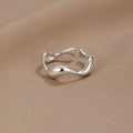 Bague vague argentée