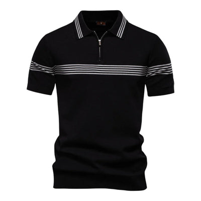 Milan™ | Moderní pánské polo tričko se zipem a kontrastními pruhy