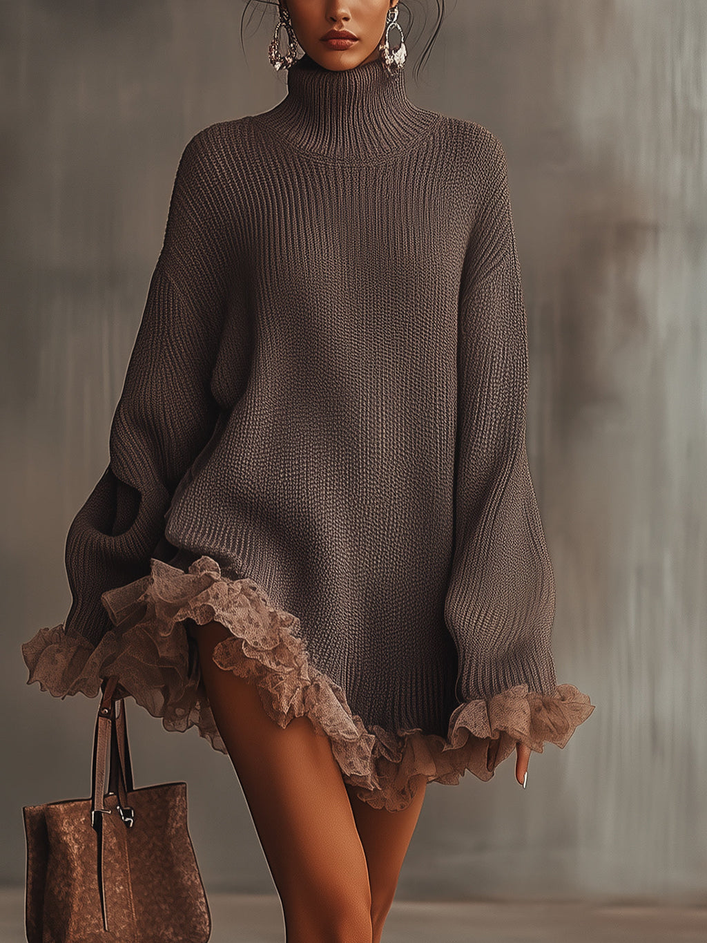 Janice | Robe en maille à volants