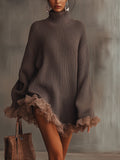 Janice | Robe en maille à volants