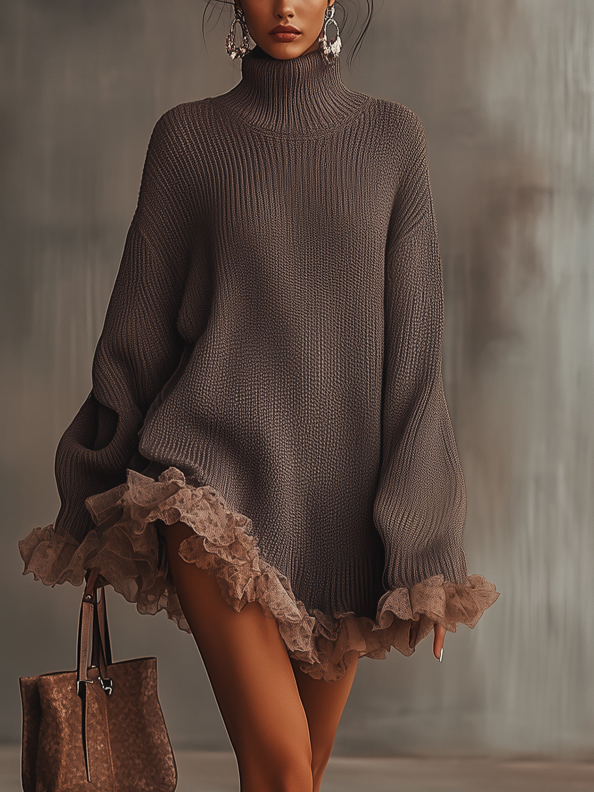 Janice | Robe en maille à volants