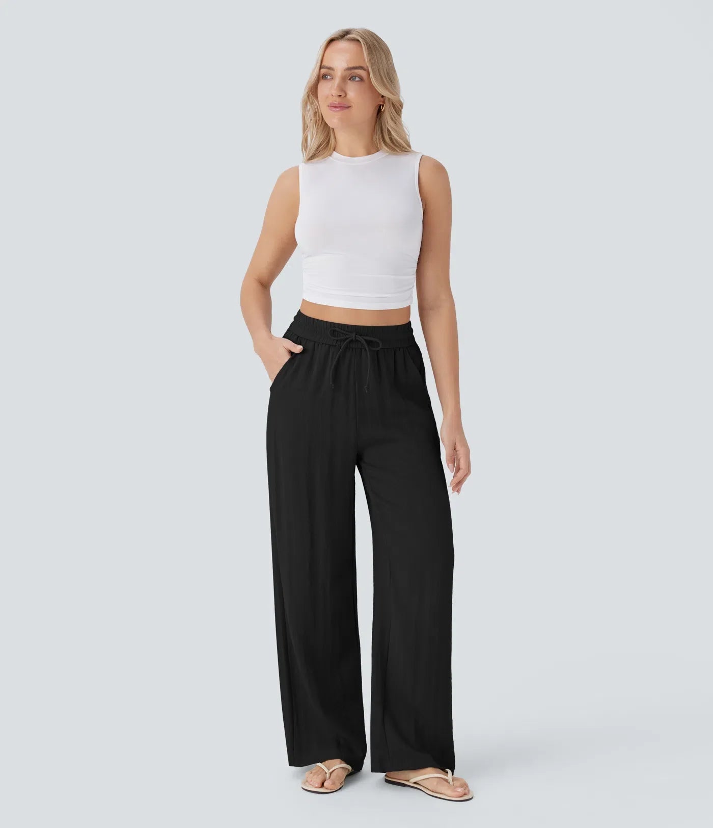 Lisa | Comfortabele &amp; Luchtige Linnen Broek met Elegante Pijpen | 1+1 Free