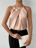Miranda™ | Off-the-shoulder satin blouse
