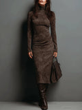 Ava | Robe midi en daim
