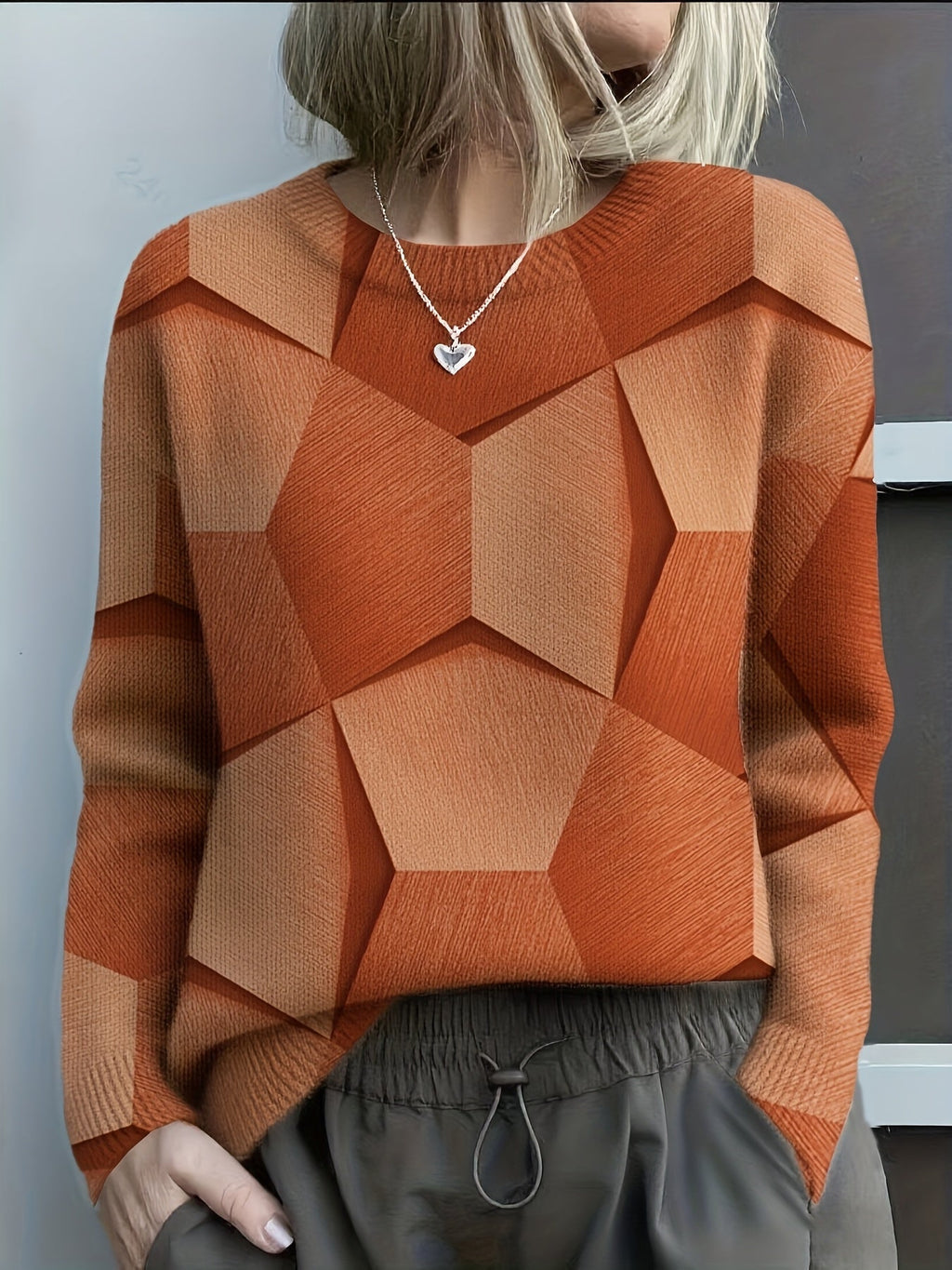 LUCIA – PULL EN MAILLE À BLOCS DE COULEUR GÉOMÉTRIQUES