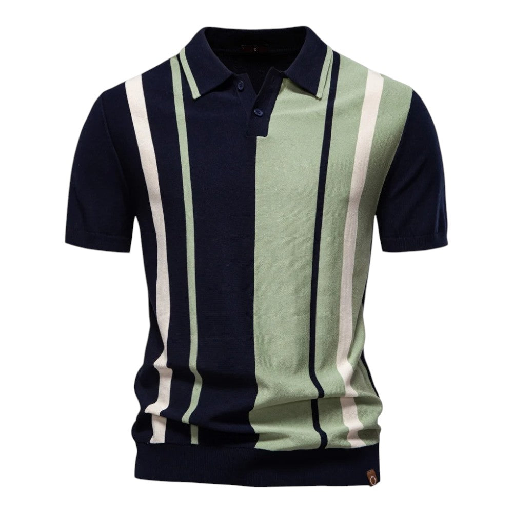 Tadeáš™ | Elegant polo shirt with vertical stripes