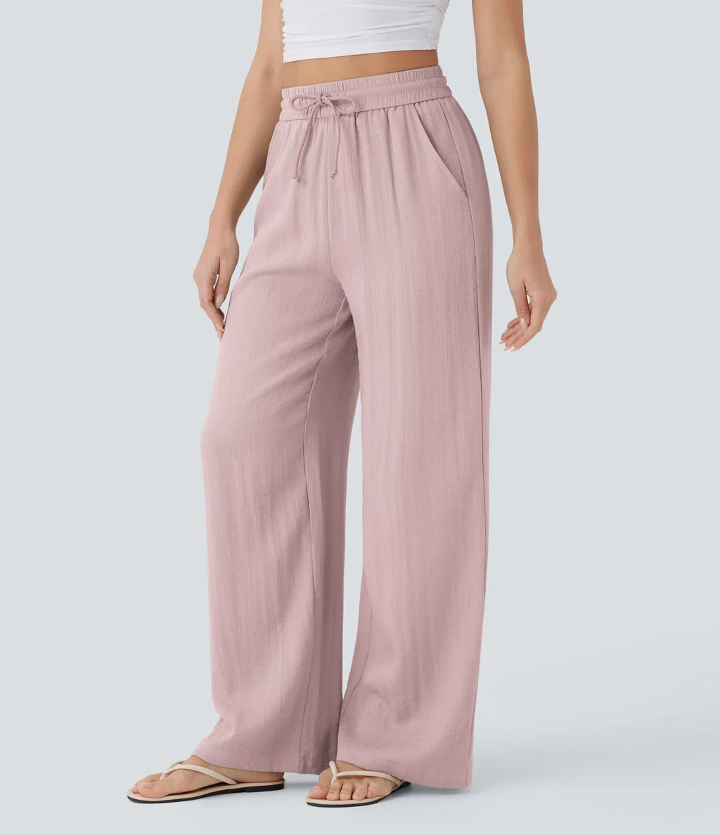 Lisa | Comfortabele &amp; Luchtige Linnen Broek met Elegante Pijpen | 1+1 Free