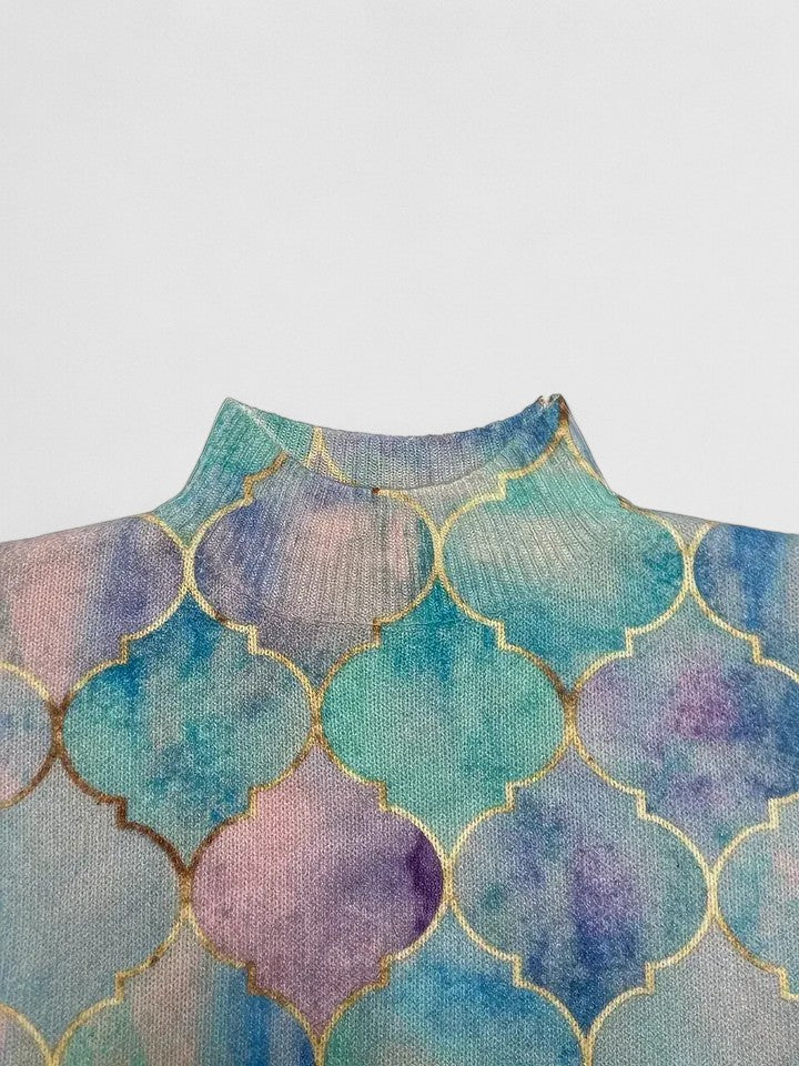 Aurora | Pull à col roulé en maille douce dégradée