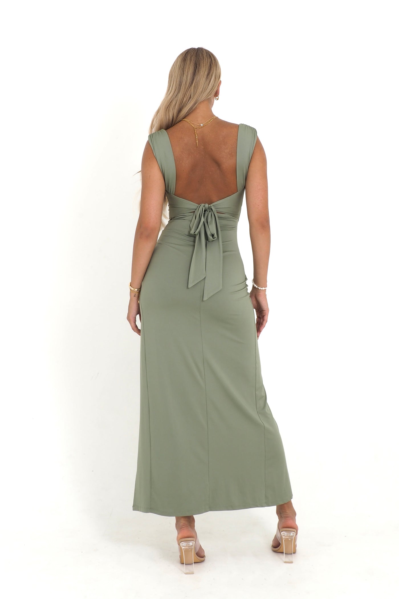 Sylvia | Elegantní Midi Šaty s Rozparkem