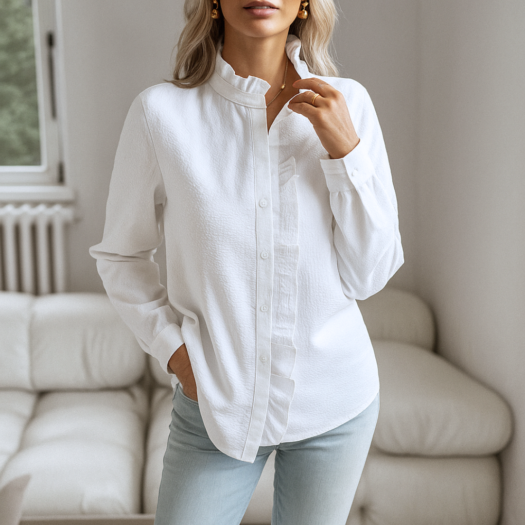 Laura™ | Luxurious blouse with fringes