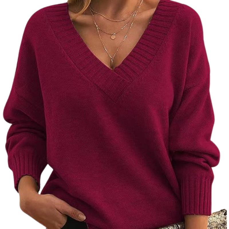 Luxe cashmere sweater with V-neck Perfect for everyday use