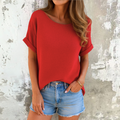 Diana™ | Elegant round neck blouse