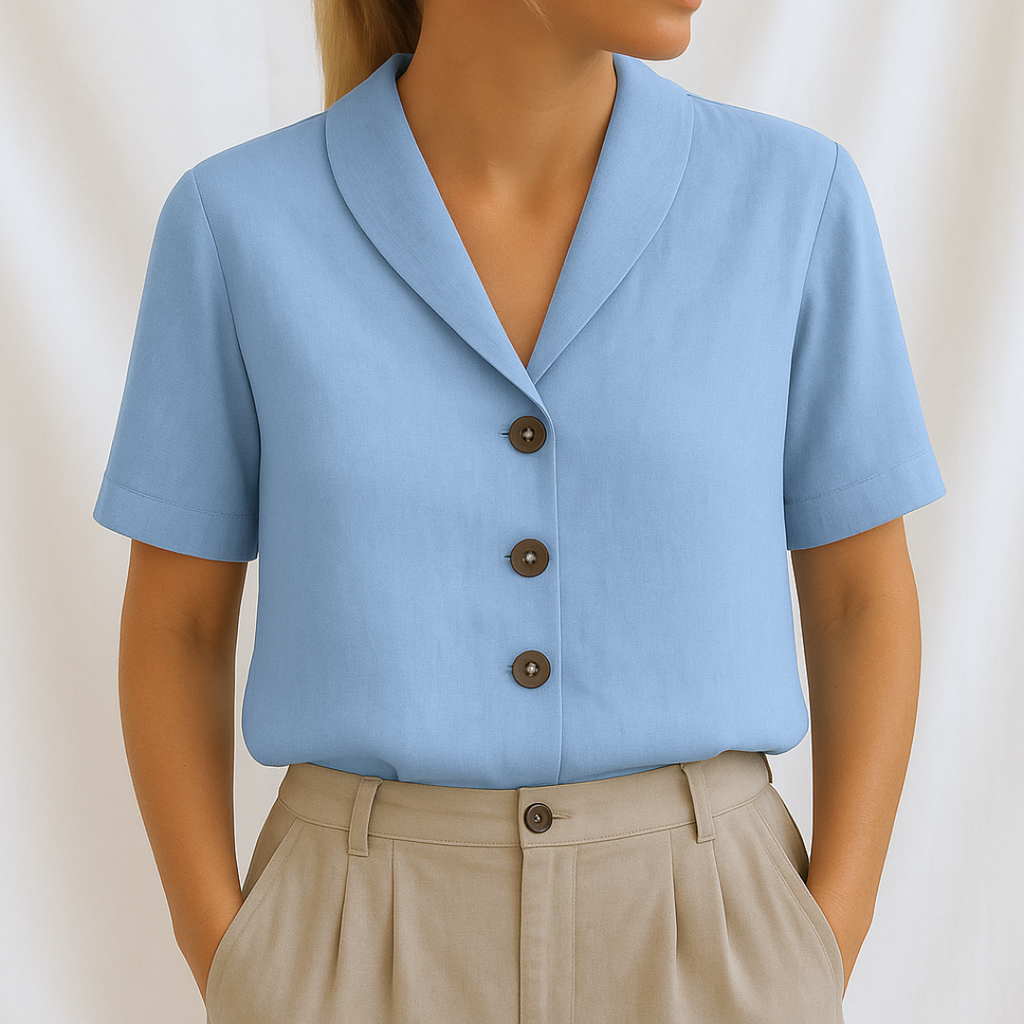 Marie™ | Elegant solid color blouse