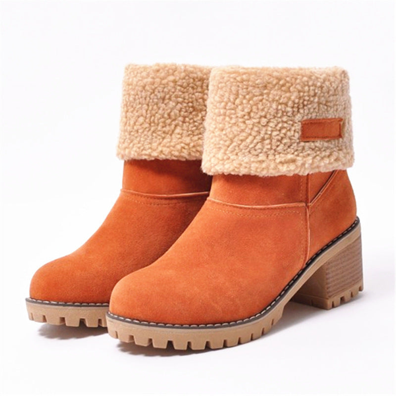 Sara™ | Swiss Style Ankle Winter Boots with Heel