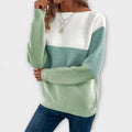 Aurora - Eleganter three-color Patchwork-Pullover 